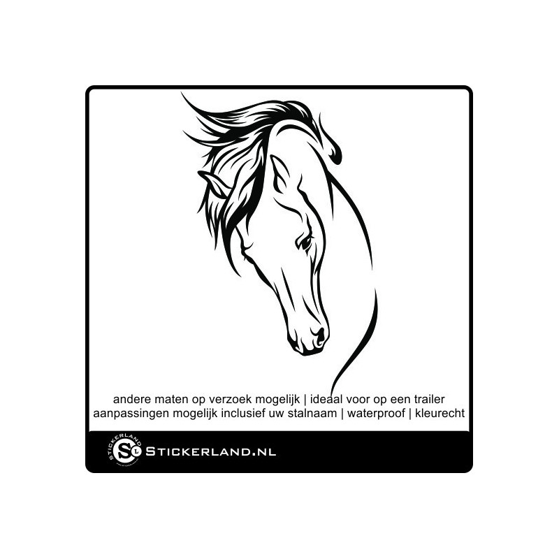 openbaar Romantiek Afdeling Paarden sticker 20 (59x38cm)