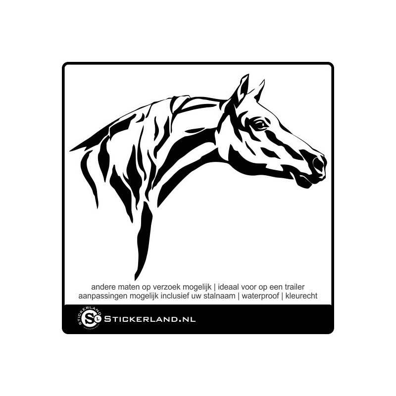 gelijkheid Mooi In detail Paarden sticker 22 (59x48cm)