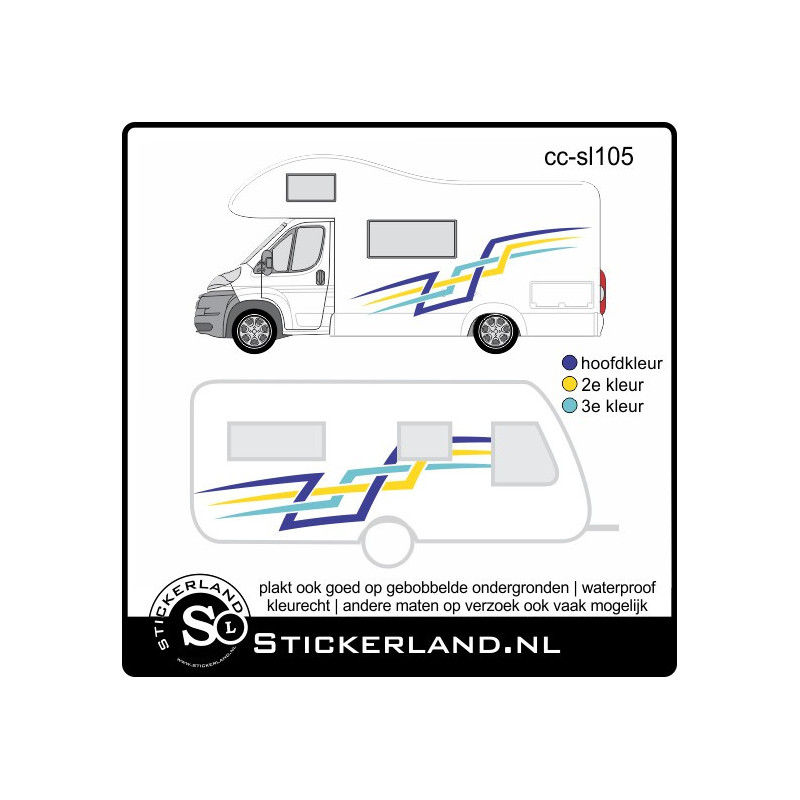 Camper En Caravan Striping Sets