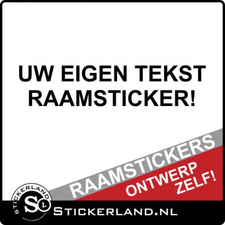鍔 geweld Alarmerend Raamstickers ontwerpen en bestellen? Stickerland.nl
