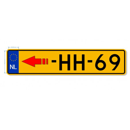 onderwijs Bisschop Malaise Auto Nummerbord sticker Euro NL blauw