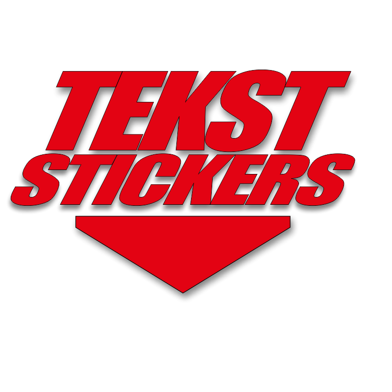 eigen tekst sticker | Met gratis ontwerp stickers