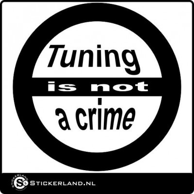 tuning is not a crime Sticker for Sale by fashionfundaa